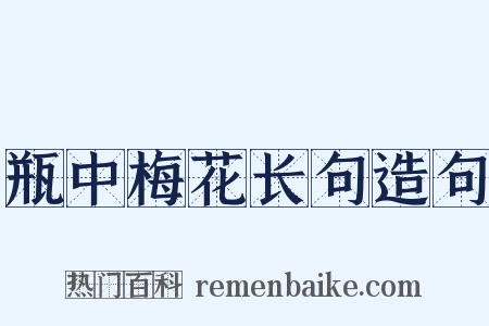 瓶中梅花长句造句是什么意思的图片